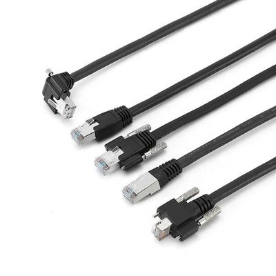Cat6AのカメラのロックねじGigEとの産業イーサネット ケーブルS/FTP RJ45 8P