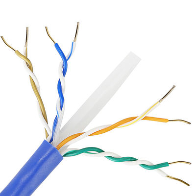 純粋な銅のイーサネットCat6 LANは屋内のためのCU 1000のFtの4PR 23AWG 0.57mmケーブルで通信する