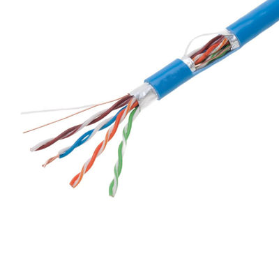 青0.57mm CAT6 FTPケーブル、実用的で純粋な銅Cat6ケーブル