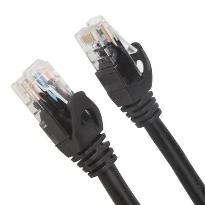 ギガビットのイーサネット650MHz 100W PoE RJ45 UTPのための黒いCat6 Cat6aのパッチ・コード