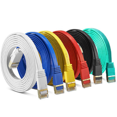 10Gbps RJ45 Cat7 フラット ケーブル、ギガビット イーサネットのための保護された Cat 7 ケーブル