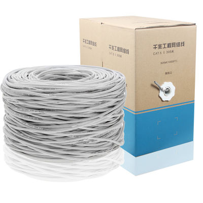耐久23AWG Cat5eネットワークのイーサネット ケーブルは、4組1000ft UTPケーブルを保護した