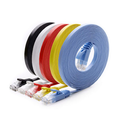 RJ45 8P8Cが付いている平らな超スリムなCat6パッチ ケーブル多目的