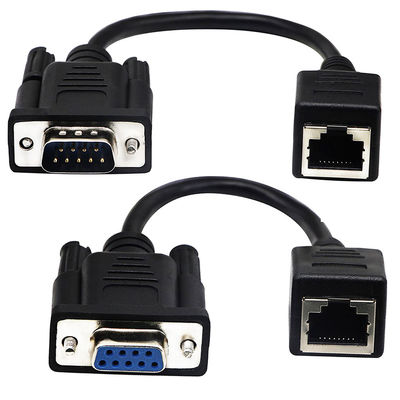 RS232ケーブルへのCat5 Cat6 RJ45、DB9 9 Pinの産業イーサネット ケーブル アセンブリ