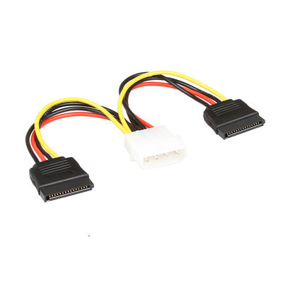 OEM SATA力ワイヤーはケーブルSATA 1に2を2への4つのPin Molexのコネクター利用する