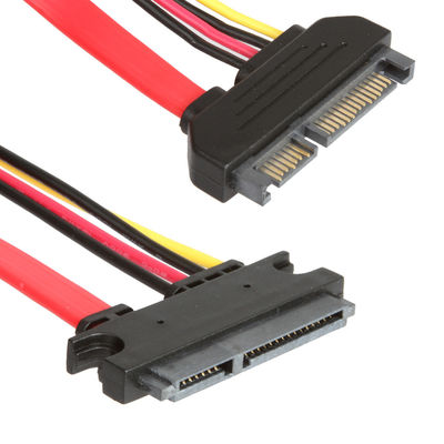 HDDのための安定した延長SATA 3ケーブル、女性7+15 Pin SATA 3.0 6gbpsへの男性