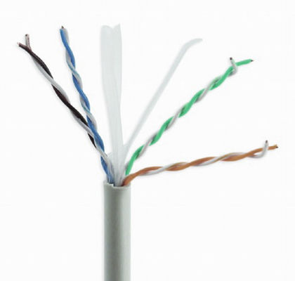 灰色の CCA Cat6a 固体ケーブル、高速 10Gbps ケーブル Cat6a UTP
