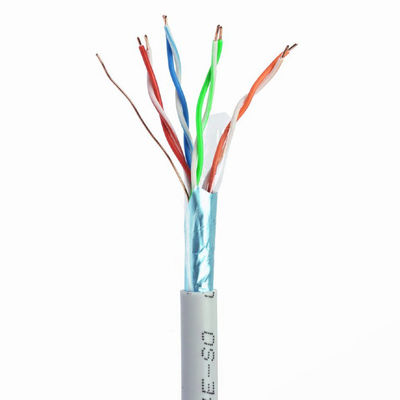 UL FTPのイーサネットCat5e LANケーブル24AWG紀元前に0.5mmポリ塩化ビニール ジャケット4組305m