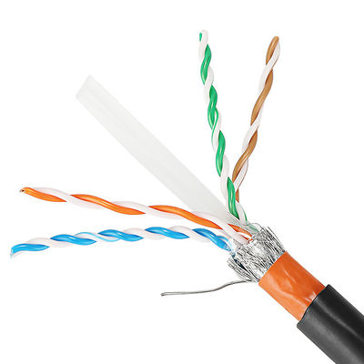 ポリ塩化ビニール ジャケットとの屋外23AWG Cat5e LANケーブルCat6 Cat6A Cat7 Cat7A