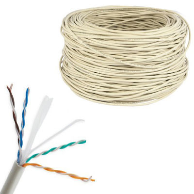 屋内灰色のUTP猫6のCU 4pr 0.55mm純粋な銅LSZH CAT6のケーブルをパッチ・コード