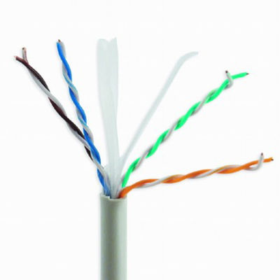 屋内灰色のUTP猫6のCU 4pr 0.55mm純粋な銅LSZH CAT6のケーブルをパッチ・コード