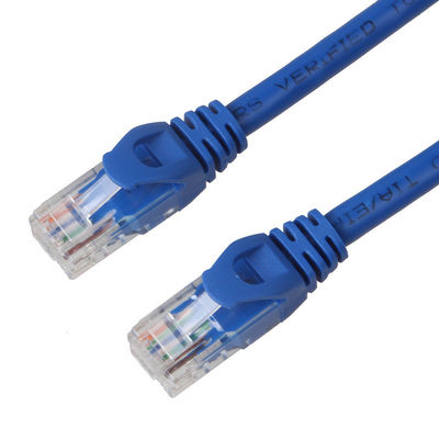 24AWG 8P8Cコネクターが付いている青いCat6パッチ・コードBC7/0.2 UTPポリ塩化ビニール ジャケット