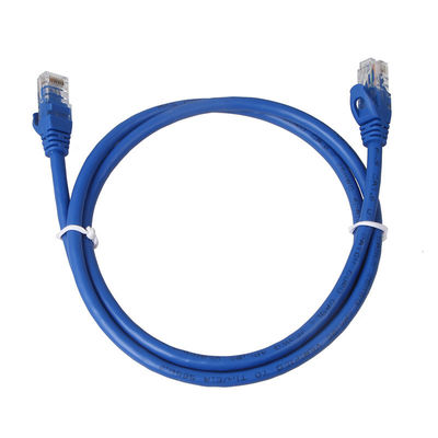 24AWG 8P8Cコネクターが付いている青いCat6パッチ・コードBC7/0.2 UTPポリ塩化ビニール ジャケット