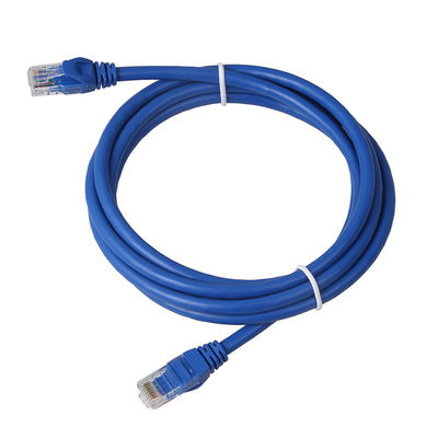 24AWG 8P8Cコネクターが付いている青いCat6パッチ・コードBC7/0.2 UTPポリ塩化ビニール ジャケット