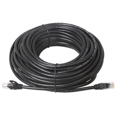 ギガビットのイーサネット650MHz 100W PoE RJ45 UTPのための黒いCat6 Cat6aのパッチ・コード