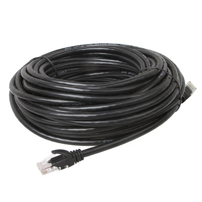 CMGのモジュラー プラグのコネクターが付いている黒いLSZH UTP Cat6a LANケーブル