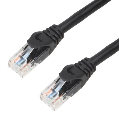 CMGのモジュラー プラグのコネクターが付いている黒いLSZH UTP Cat6a LANケーブル