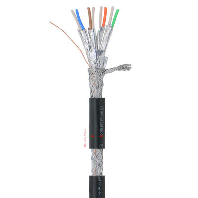 SFTP 屋外 Cat7 Lan ケーブル二重シールド CCA 28AWG マルチカラー
