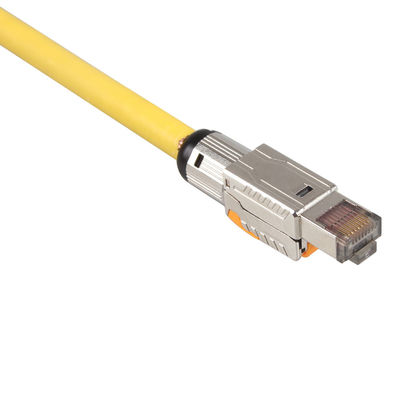 LSZHのイーサネット猫8 LANケーブルS/FTP 22AWGの倍によって保護される黄色い色