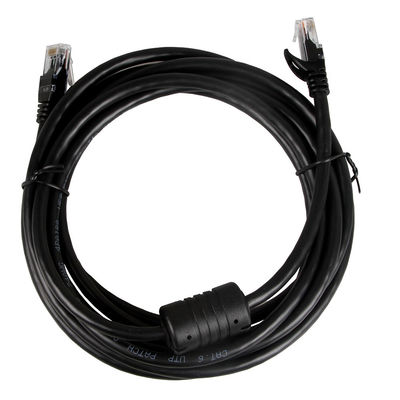 24AWG黒のイーサネット ケーブル猫6のRJ45コネクター コード100つのFtのイーサネット