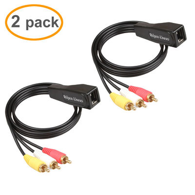 安定した女性3 RCAの可聴周波延長ケーブル、RJ45アダプターへの多目的RCA