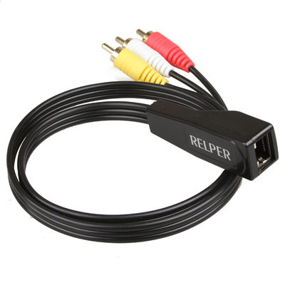 安定した女性3 RCAの可聴周波延長ケーブル、RJ45アダプターへの多目的RCA