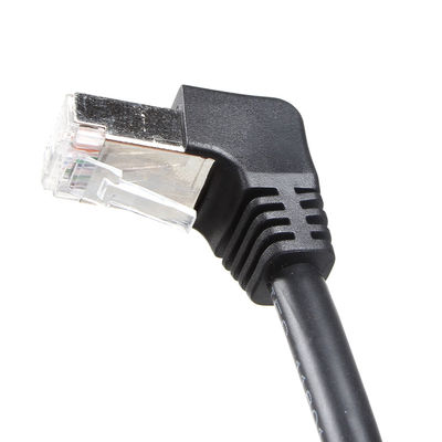 下りの斜めの90の程度へのまっすぐの実用的な猫6 STPケーブル