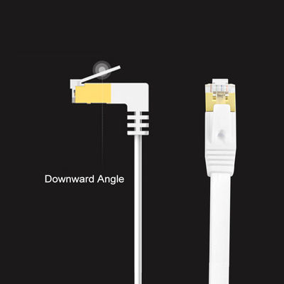 安定した白い平らな Cat6 イーサネット ケーブル、実用的なギガビット イーサネット コード