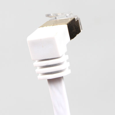 安定した白い平らな Cat6 イーサネット ケーブル、実用的なギガビット イーサネット コード