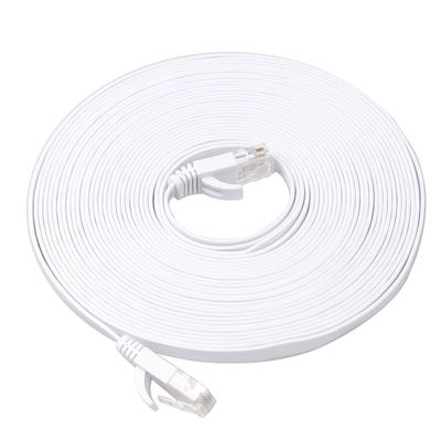 屋外の屋内Cat6 100 Ft 10Gbpsの細く平らな耐久財をパッチ・コード