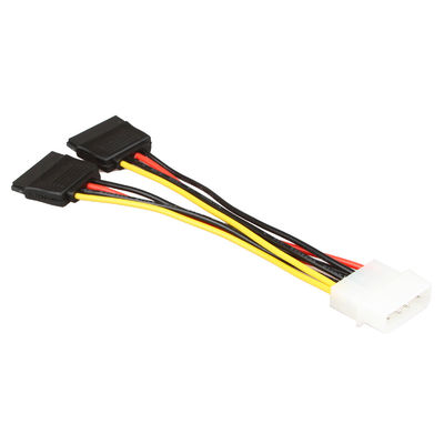 OEM SATA力ワイヤーはケーブルSATA 1に2を2への4つのPin Molexのコネクター利用する