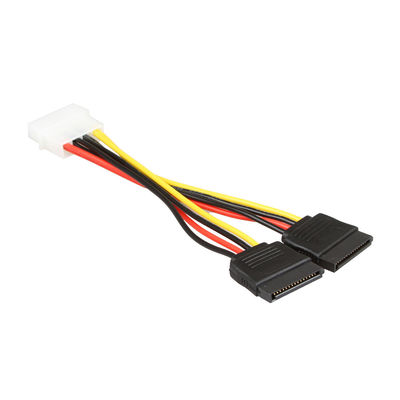 OEM SATA力ワイヤーはケーブルSATA 1に2を2への4つのPin Molexのコネクター利用する