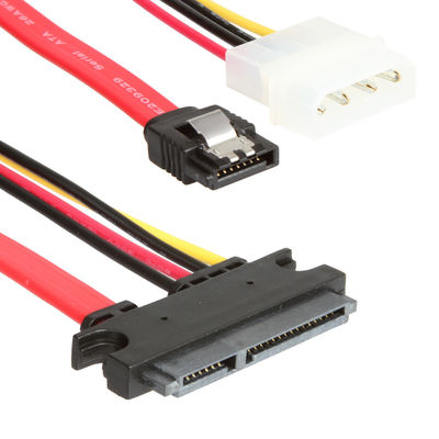 ROHS SATA IIIデータ ワイヤー馬具ケーブルSATA 7+15Pin 22PinへのSATA 7Pin+4Pin