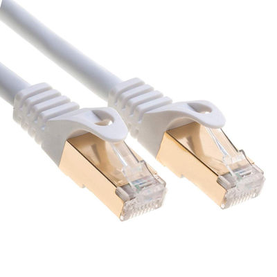 0.5-90m RJ45 パッチ コード、二重盾の白い猫 7 イーサネット ケーブル