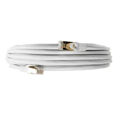0.5-90m RJ45 パッチ コード、二重盾の白い猫 7 イーサネット ケーブル