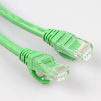 実用的な緑ネットワークはCat6aの長さ10m 30m 50m UTPの盾をケーブルで通信する