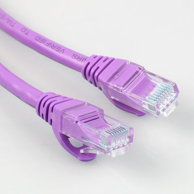 Rj45ネットワークのLED表示のための紫色Cat6aのパッチ・コードのHDPEの絶縁材