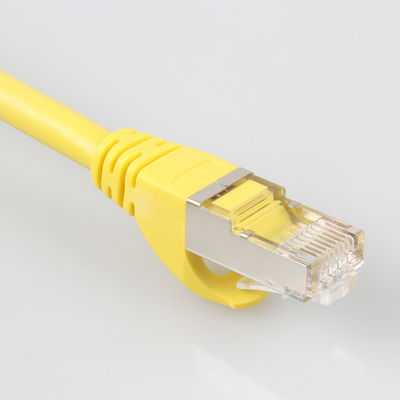黄色の屋外の Cat7 SSTP ケーブル、実用的な 26AWG LSZH パッチ コード