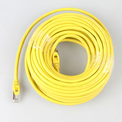黄色の屋外の Cat7 SSTP ケーブル、実用的な 26AWG LSZH パッチ コード