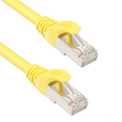 黄色の屋外の Cat7 SSTP ケーブル、実用的な 26AWG LSZH パッチ コード