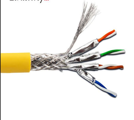 SFTP 屋外 Cat7 Lan ケーブル二重シールド CCA 28AWG マルチカラー