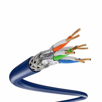 SFTP 屋外 Cat7 Lan ケーブル二重シールド CCA 28AWG マルチカラー