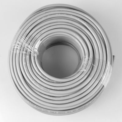 シールド付きツイスト ペア ネットワーク Cat 7 ケーブル 100 メートル 305 メートル グレー色