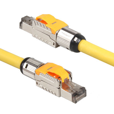 現場で終結する Cat 7 STP ケーブル、RJ45 8P8C ネットワーク モジュラー プラグ Cat 7 パッチ ケーブル